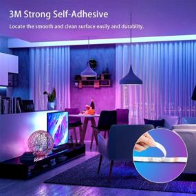 img 3 attached to 🌈 VOLIVO 32.8ft LED Strip Lights - 2 Rolls of 16.4ft 300 LEDs RGB 5050 Lights for Bedroom - Flexible Color Changing with 44 Key IR Remote - Home Kitchen Bed Decoration