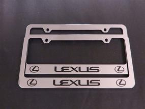 img 1 attached to Lexus Metal License Plate Frame Set - Pack of 2 for Improved SEO