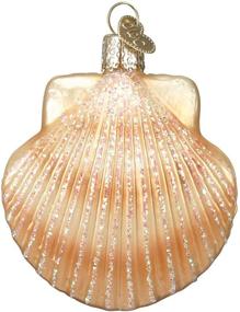 img 4 attached to 🐚 Exquisite Old World Christmas Beach Glass Blown Ornaments - Captivating Clam Shell Collection for Your Christmas Tree