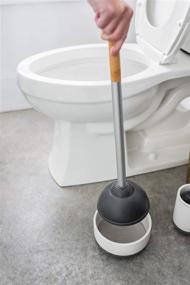 img 2 attached to Full Circle Royal Plunge: Bamboo Handled White Plunger - Effective and Stylish