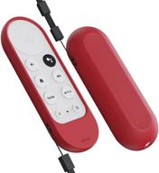 elago gr silicone case compatible with google tv remote & chromecast [red] - full protection, premium silicone, strap included, flat surface, simple & slim design logo