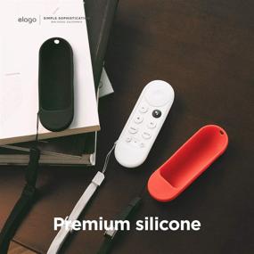 img 2 attached to elago GR Silicone Case Compatible with Google TV Remote & Chromecast [Red] - Full Protection, Premium Silicone, Strap Included, Flat Surface, Simple & Slim Design