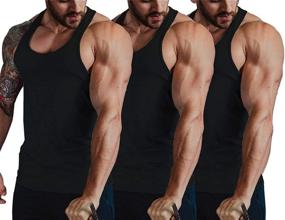 img 4 attached to JINIDU Men's Sleeveless Bodybuilding Training Apparel for Workouts