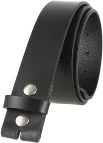 img 4 attached to 👔 Refined Leather Cowhide Belt Blank Strap: A Classy Addition to Men's Accessories