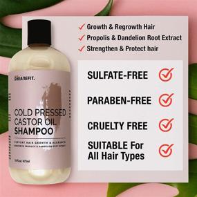 img 2 attached to Шампунь и кондиционер Shea Ne Fit Cold Pressed Castor Oil - 16 унций: Ежедневный уход за волосами, питание и укрепление