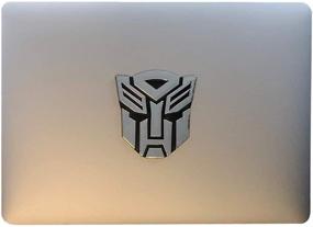 img 1 attached to 🤖 Набор эмблем Transformers: 2 шт. наклейки Autobot с хромовым покрытием - высота 3 дюйма, ПВХ автоэмблемы, автомобильные аксессуары