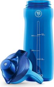 img 1 attached to Pogo 18 Oz BPA-Free Tritan 💧 Plastic Water Bottle with Chug Lid - Blue