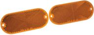 enhance safety with reese towpower 🚸 73819 amber quick mount reflector - 2 pack logo