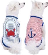 🐶 blueberry pet soft & comfy sea lover shirt - cotton t-shirt for dogs or kids with 9 patterns логотип