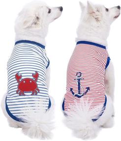 img 4 attached to 🐶 Blueberry Pet Soft & Comfy Sea Lover Shirt - Cotton T-Shirt for Dogs or Kids with 9 Patterns