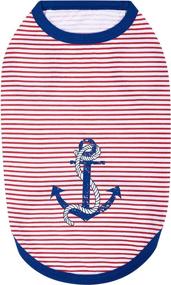 img 1 attached to 🐶 Blueberry Pet Soft & Comfy Sea Lover Shirt - Cotton T-Shirt for Dogs or Kids with 9 Patterns