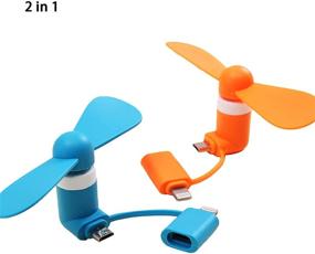 img 1 attached to Portable Mini USB Fan for Desk - 2-in-1 Small and High Compatibility Fan (Set of 6) in Vibrant Colors