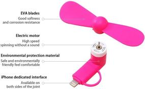 img 3 attached to Portable Mini USB Fan for Desk - 2-in-1 Small and High Compatibility Fan (Set of 6) in Vibrant Colors