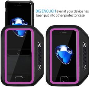 img 3 attached to 📱 Pink iPhone 7/8 Plus Armband - Ideal for Running, Walking, Hiking, Biking - Key Holder & Card Slot Included