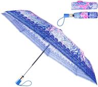 lilly pulitzer umbrella automatic storage logo