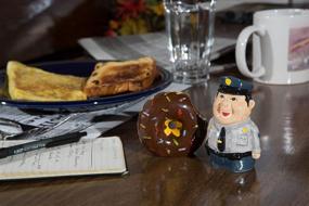 img 1 attached to 👮 BigMouth Inc Bad Cop No Donut Salt and Pepper Shaker Set, Blue: Fun and Functional Tableware for Police Enthusiasts