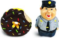 👮 bigmouth inc bad cop no donut salt and pepper shaker set, blue: fun and functional tableware for police enthusiasts logo