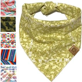 img 4 attached to 🐶 Bark.Bark.Goose Designer Dog Bandanas: Vibrant Colors in Sizes S, M, L, XL