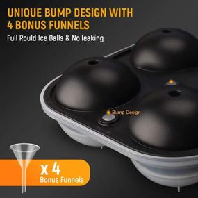 img 2 attached to 🧊 Cusbus Large Ice Cube Trays: Make Perfect 2.5" Whiskey Ice Balls with Lids, Bonus Funnels, BPA-Free Silicone Molds - Ideal for Cocktails, Bourbon, and Scotch