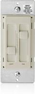 🔌 leviton 66df-10t sureslide dual quiet control for 150w led, 300w incandescent/halogen, 1.5 amp fan, 120v, in light almond shade логотип