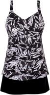 🌺 stylish jinxueer plus size swimwear: floral tankini set, ruched modest two piece skirt swimsuit for women logo