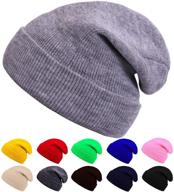 🧢 cooraby 3 pack kid's winter knitted beanies hats, warm and stretchy, suitable for boys or girls logo