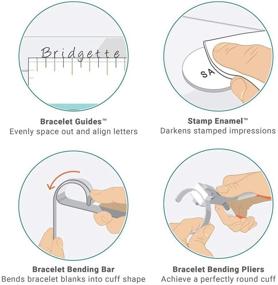 img 2 attached to 🔨 ImpressArt - Metal Stamping Blank Bracelet Kit: Includes Bracelet Bending Bar, Bracelet Bending Pliers, Enamel Sample, Bracelet Guides, and 8 Bracelet Blanks