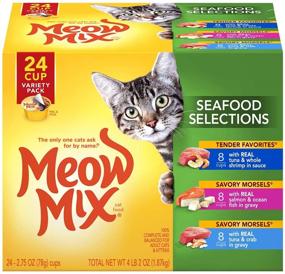 img 4 attached to Delicious Meow Mix Savory Morsels: Get Your Cat's Taste Buds Purring with 2.75 Ounce Cups!