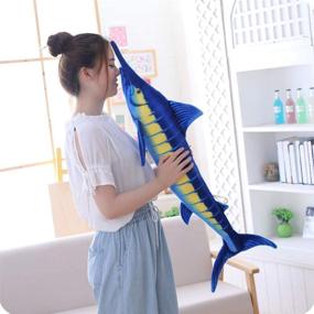 img 2 attached to Jumbo Blue Marlin Plush Pillow Toy - Giant Stuffed Animal Fish (39.3 inch)