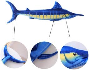 img 3 attached to Jumbo Blue Marlin Plush Pillow Toy - Giant Stuffed Animal Fish (39.3 inch)