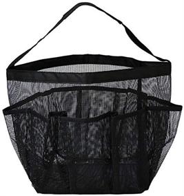 img 2 attached to Mesh Shower Caddy with 8 Storage Pockets - Quick-Dry Hanging Tote Bag for Toiletries, Bath Organizer, Makeup, and Gym Travel - Convenient Handle - Bathroom Washing Bag Case