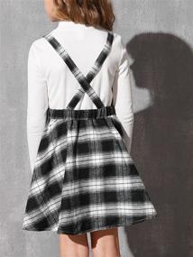 img 1 attached to Stylish Flared Pinafore Girls' Overall Dresses by Romwe: Perfect Clothing for Trendy Dresses