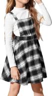 stylish flared pinafore girls' overall dresses by romwe: perfect clothing for trendy dresses logo