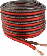 🔊 bullz audio bpes10.25 speaker wire cable spool - 25' true 10 gauge awg for car & home audio (clear red) - high quality sound transmission logo