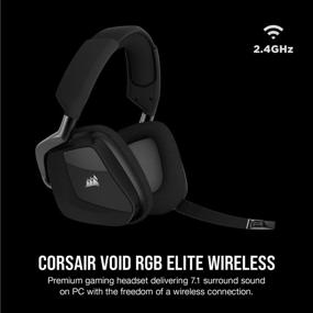 img 3 attached to 🎧 Corsair Void RGB Elite Wireless Premium Gaming Headset - 7.1 Surround Sound - Discord Certified - PC, PS5 & PS4 Compatible - Carbon (CA-9011201-NA)