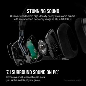 img 2 attached to 🎧 Corsair Void RGB Elite Wireless Premium Gaming Headset - 7.1 Surround Sound - Discord Certified - PC, PS5 & PS4 Compatible - Carbon (CA-9011201-NA)