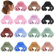 🐙 pack of 15 small octopus claws hair clips - matte finish, non-slip, strong hold. ideal hair accessories for thin, medium, and thick hair. logo