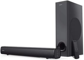 img 4 attached to 2.1 Channel Under-Monitor Soundbar with Subwoofer for TV, Computers, and Ultrawide Monitors - Bluetooth/Optical Input/TV ARC/AUX-in, Remote Control, Wall Mounting Kit - Creative Stage