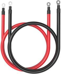 img 3 attached to 🔋 SHIERLENG 4 AWG Gauge Red + Black Pure Copper Battery Cables - Ideal for Solar, RV, Car, Boat, and More!