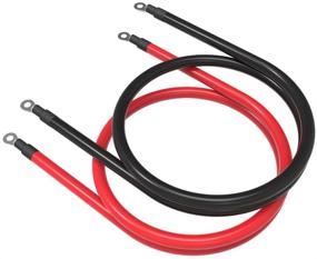 img 4 attached to 🔋 SHIERLENG 4 AWG Gauge Red + Black Pure Copper Battery Cables - Ideal for Solar, RV, Car, Boat, and More!
