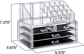 img 2 attached to 💎 Abby Acrylic Jewelry and Cosmetic Organizer - Space-Saving Stackable Design, Ideal Storage Solution for Bracelets, Rings, Lipsticks, Brushes, and More