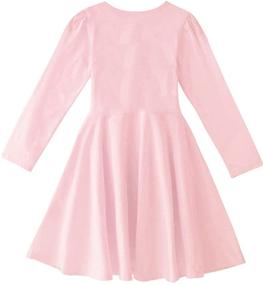 img 3 attached to 👗 Burgundy Sleeve Dresses with Pockets for Girls' Clothing - Noomelfish