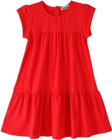 img 4 attached to Youwon Tiered Toddler Girls' Sleeve Coverup Dress Clothing