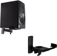 🔊 rockville rhsb8 wall-mount swivel speaker brackets for home theater bookshelf speakers, black logo