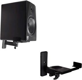 img 4 attached to 🔊 Rockville RHSB8 Wall-Mount Swivel Speaker Brackets for Home Theater Bookshelf Speakers, Black