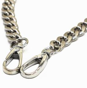 img 1 attached to 👜 Metal Buckled Silver Handbag Chains: Model Worker 2-Pack DIY Iron Flat Chain Straps for Clutches & Purses, 1/2" Wide, 23.6" Long, with Wrist Straps Replacement Handles