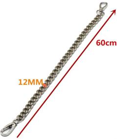 img 2 attached to 👜 Metal Buckled Silver Handbag Chains: Model Worker 2-Pack DIY Iron Flat Chain Straps for Clutches & Purses, 1/2" Wide, 23.6" Long, with Wrist Straps Replacement Handles