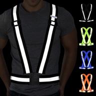 🔦 mapleseeker reflective gear extra large: high visibility vest with led light for active safety логотип