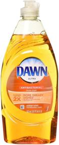 img 2 attached to 🍊 3 Pack, Dawn Ultra Antibacterial Hand Soap, Orange Scent Dishwashing Liquid, 18 oz