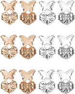 👂 fibo steel 6pairs earring backs support for women - heavy earring lifters set with adjustable secure butterfly magic backs for droopy earlobes logo